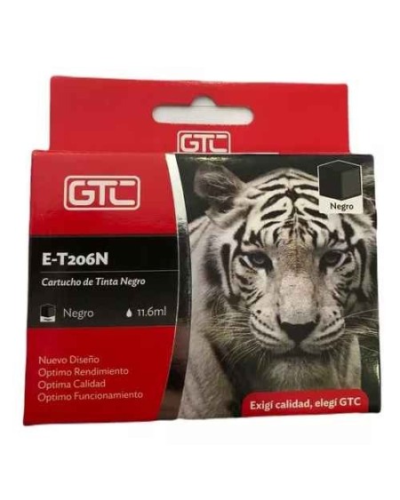 CARTUCHO EPSON GT 206 NEGRO E-T206N XP-2101 11.6ML GTC