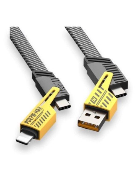 CABLE USB TIPO C Y IPHONE 4 EN 1 40W+PD25W CAB-44007