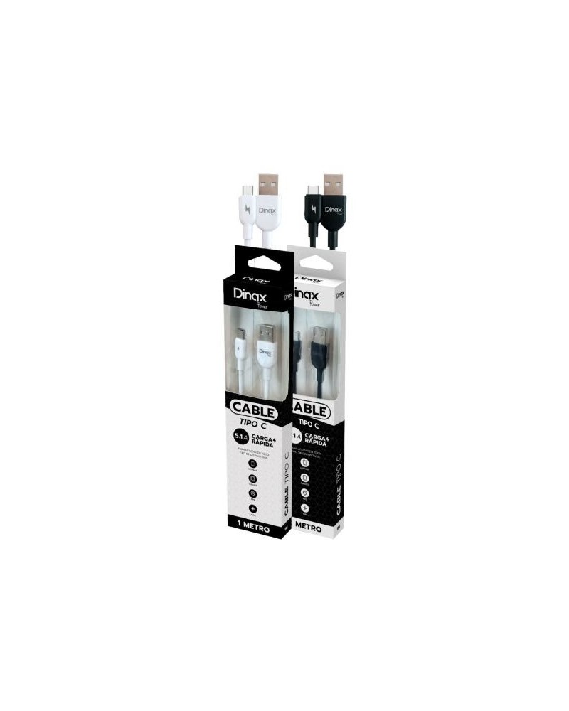 CABLE USB TIPO C M/M 5.1AMP 1MTS DX-CABTCX2 DINAX