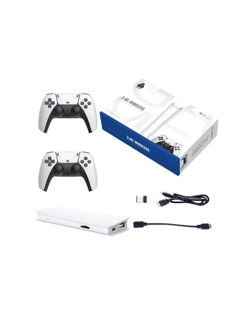 CONSOLA DE JUEGOS 2.4G WIRELESS 4K ULTRA HD PLAY 5 CAJA BLANCA