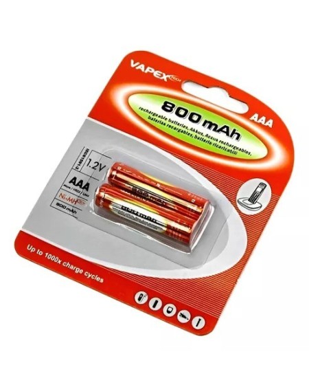 PILAS RECARGABLES AAA X 2 800MAH 1.2V VAPEX