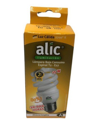 FOCO BAJO CONSUMO 24W 12V LUZ CALIDA 6000HS ALIC