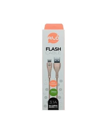 CABLE USB TIPO C 3.1AMP NEGRO ALO