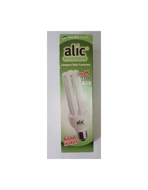FOCO BAJO CONSUMO 24W 12V LUZ DIA 20W 8000HS ALIC