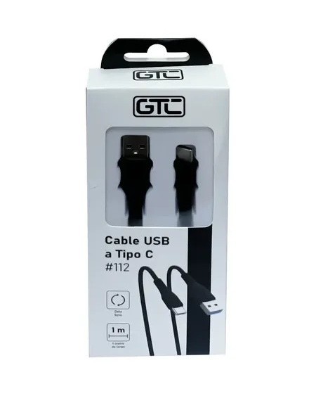 CABLE USB TIPO C 1MTS NEGRO COD112 GTC
