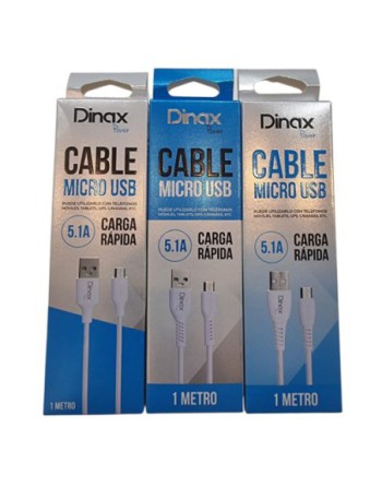CABLE USB MICRO USB 3.1AMP MALLADO DX-V876CAB DINAX
