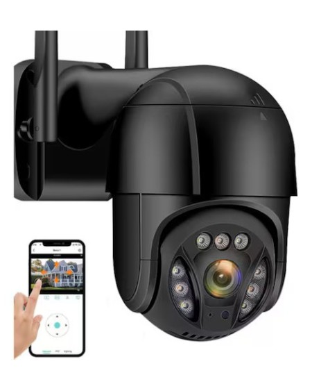 CAMARA IP ROBOTICA 360 EXTERIOR NEGRA