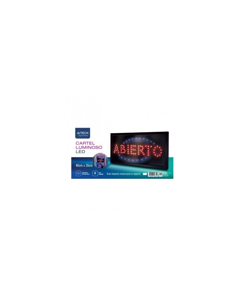 CARTEL DE LED ABIERTO 48CMX28CM AITECH