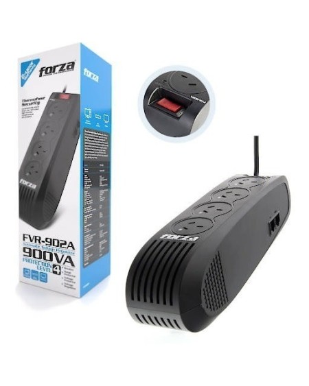 ESTABILIZADOR 4 TOMAS 900VA/450W FVR-902A FORZA
