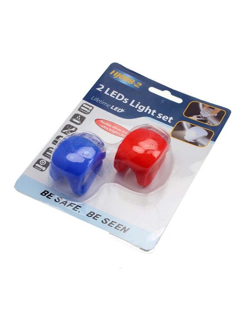 LINTERNA 5 LED P/BICI DELANTERA/TRASERA 2 LED HJ008-2