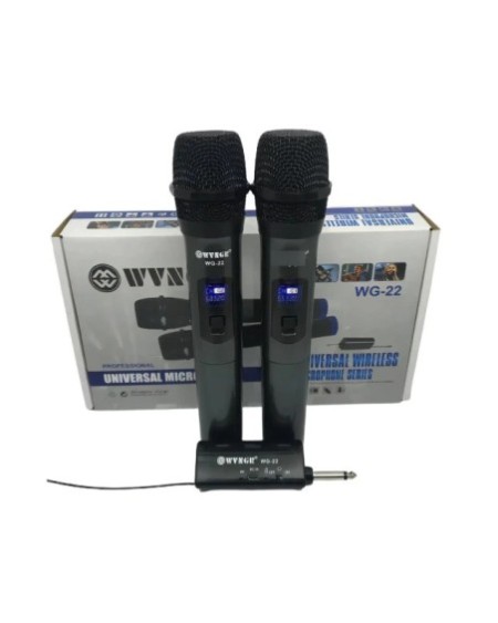 MICROFONO X 2 INALAMBRICO  PROFESSIONAL WG-22 WVNGR