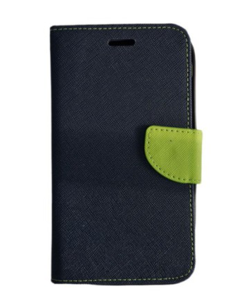 FLIP COVER SAMSUNG J7 2017 NEGRO CON VERDE MANZANA BOM