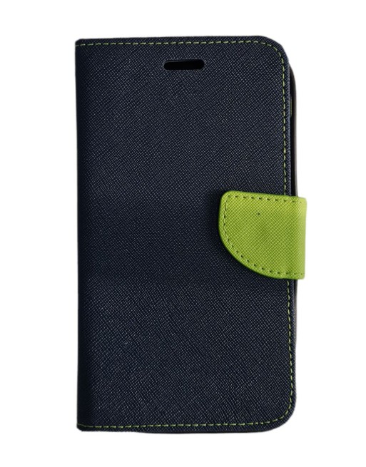 FLIP COVER SAMSUNG J7 2017 NEGRO CON VERDE MANZANA BOM