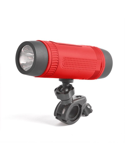 PARLANTE C/BLUETOOTH P/BICI CON POWER BANK Y LINTERNA 5 EN 1 ROJO KOP-016 KOLKE