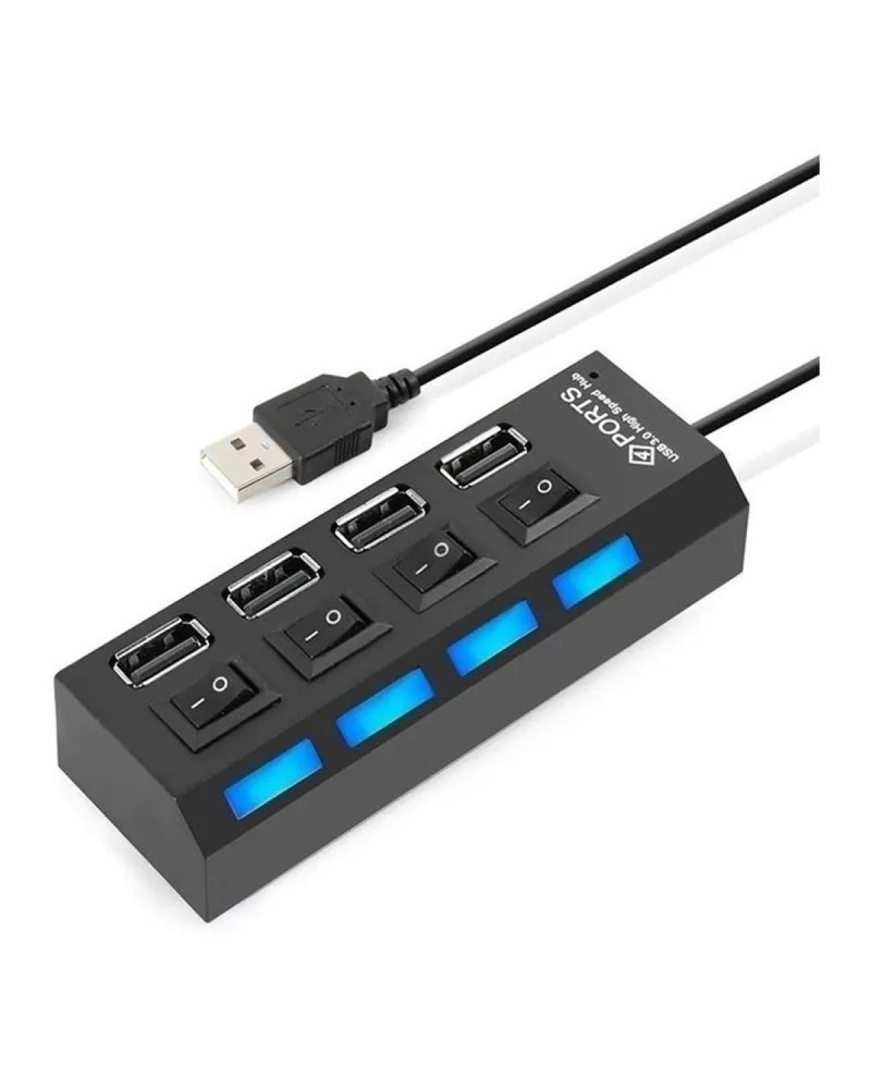 HUB USB 4 PUERTOS C/INTERRUPTOR USB 2.0 KQ-4911 INT.CO