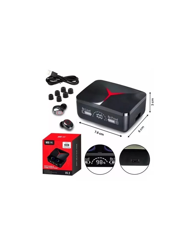 AURICULAR BLUETOOTH IN-EAR NEGRO V5.3 M90 ENC
