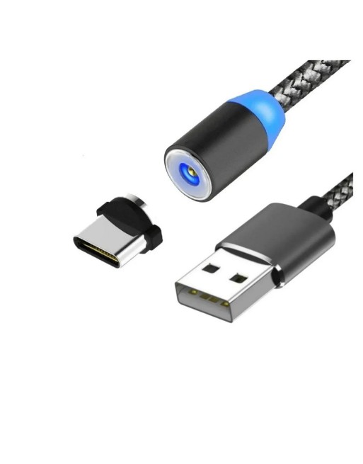 CABLE USB TIPO C MAGNETICO 360 C/LUZ METAL AV-1936-3 SEIS