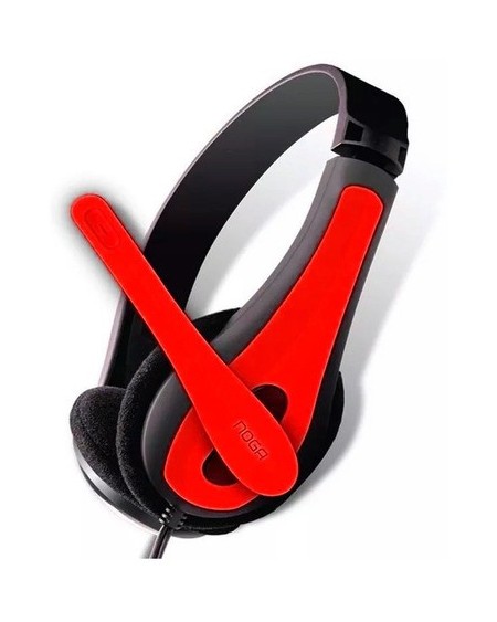 AURICULAR C/MIC NEGRO CON ROJO NGV-400 NOGA