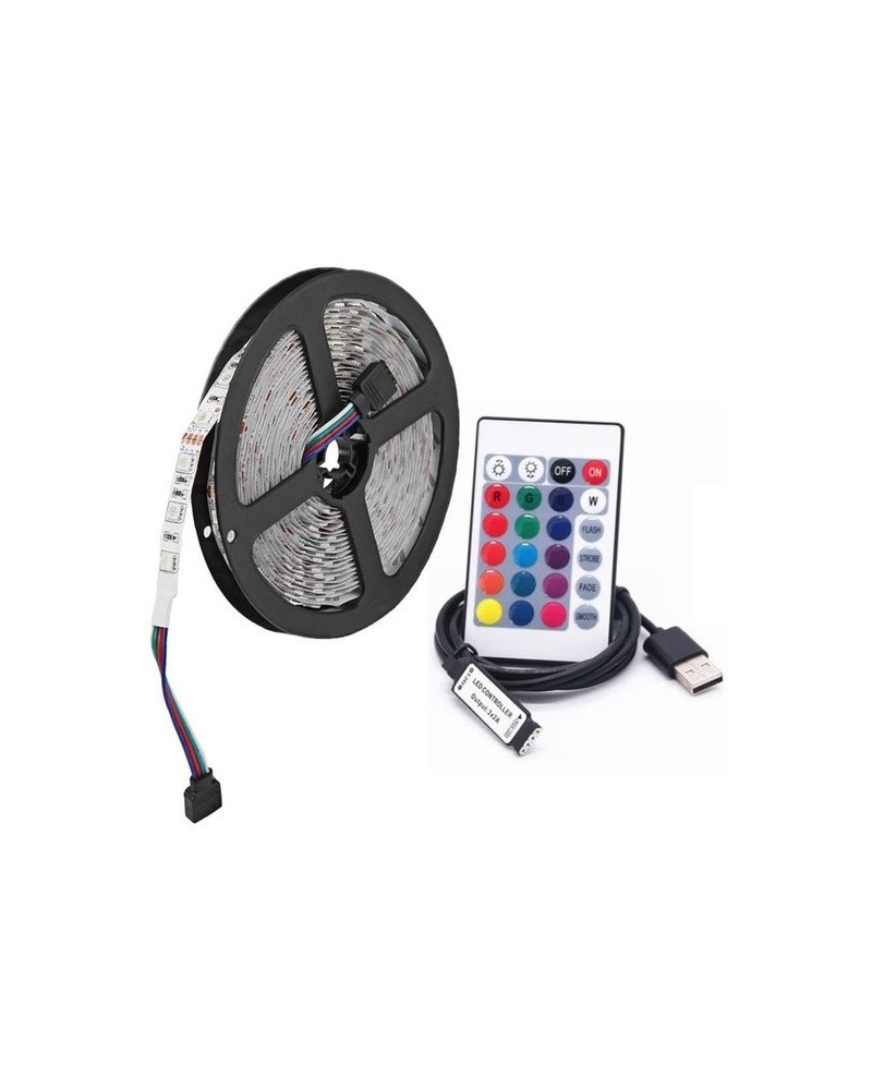 TIRA DE LED CON CONTROLADOR RGB 50X50 2MTS PARA TV 11405 STIP