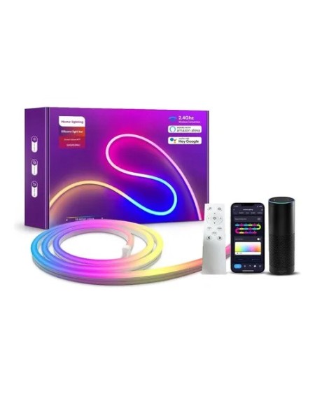 TIRA DE LED NEON RGB 5MTS APP SMART CONTROL AUDIORITMICA