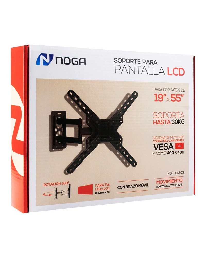 SOPORTE P/TV LED MOVIL 19"-55" 30KG NGT-TL303 NOGA
