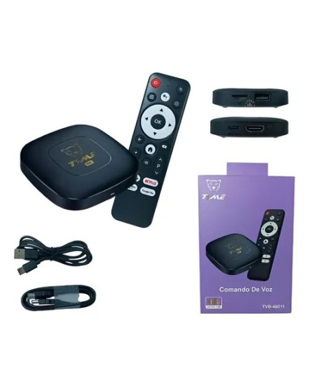 TV BOX 2GB 16GB WIFI DUAL COMANDO POR VOZ TVB.-48023 TIME