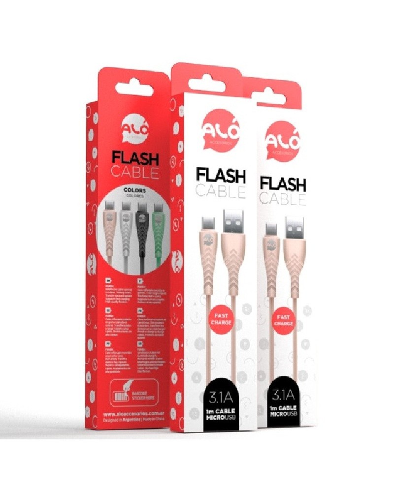 CABLE USB TIPO C 3AMP 1MTS LEN CABLE DE CARGA ALO