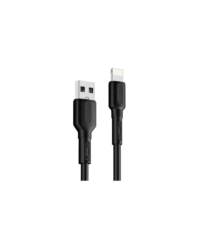 CABLE USB IPHONE 1MTS 10W NEGRO Y ROJO EZ-W83 EZRA