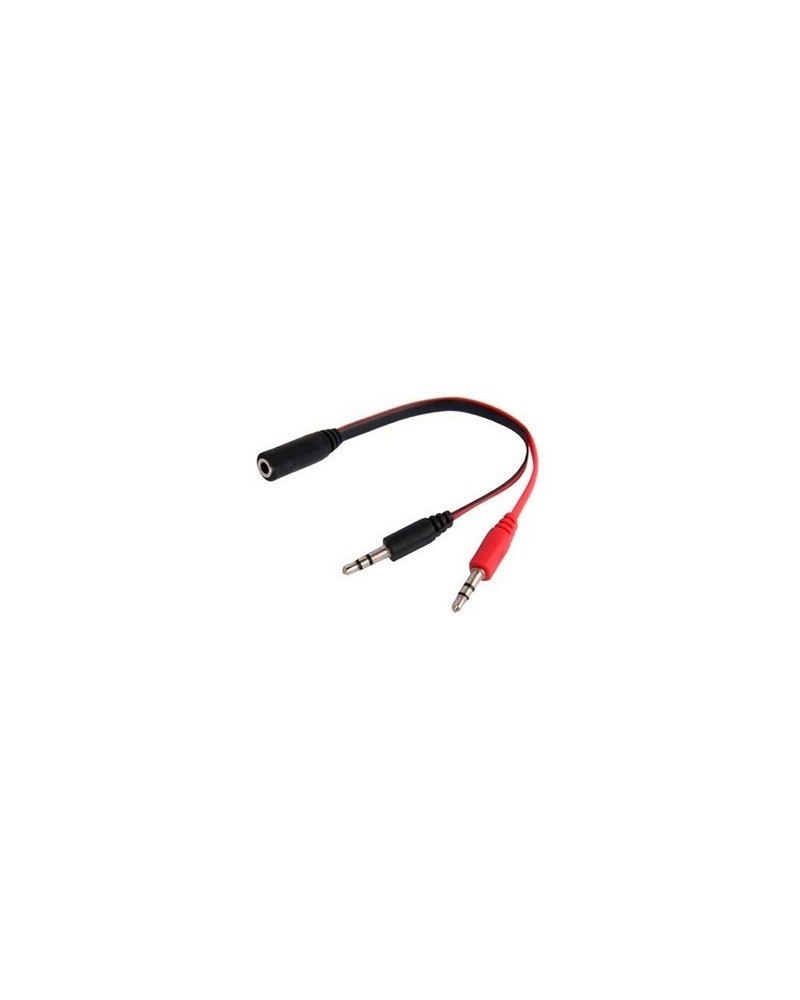 ADAPTADOR 3.5 M X 2 A 3.5 H MICROF/ AURICULAR PARA PC