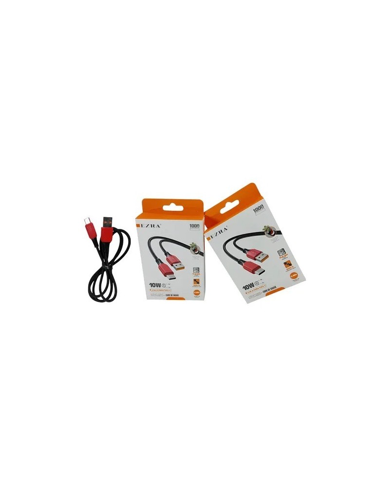 CABLE USB MICRO USB 1MTS 10W NEGRO Y DORADO EZ-W82 EZRA