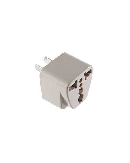 ADAPTADOR 220V PATA CHATA A PATA EUROPEA BLANCO