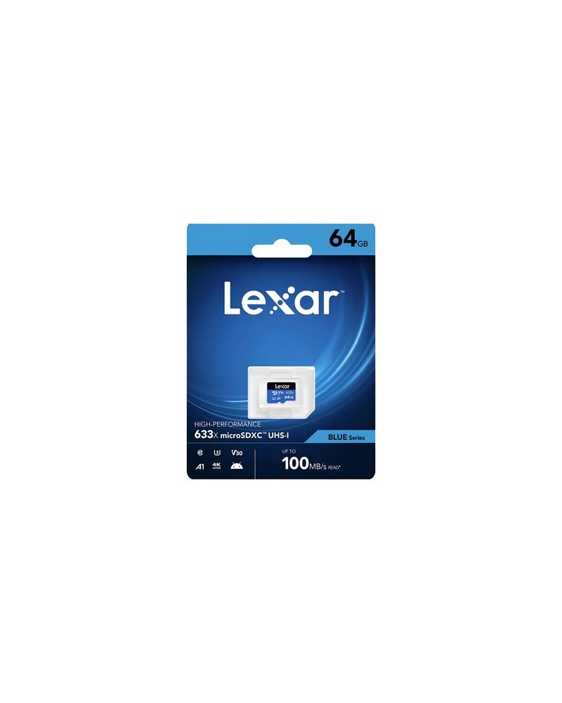 MEMORIA MICRO SD 64GB 100MBPS AL10 A1 4K 633X LEXAR