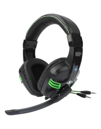 AURICULAR GAMER PC/PS4 NEGRO CON VERDE AX-200 AXER