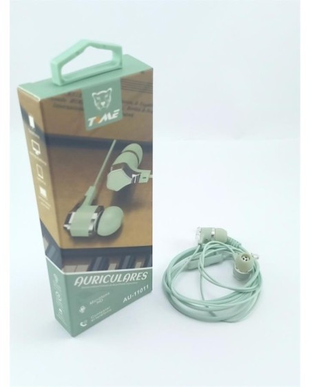 AURICULAR IN-EAR MANOS LIBRES VERDE AU-11011 TIME