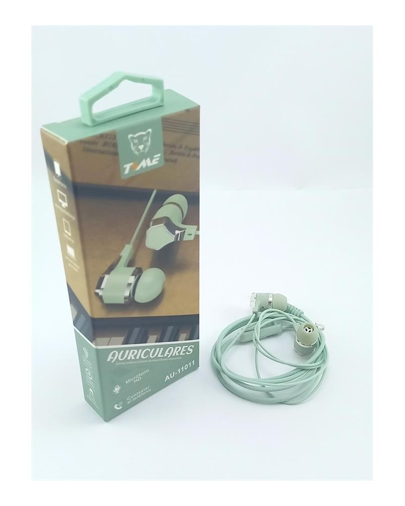 AURICULAR IN-EAR MANOS LIBRES VERDE AU-11011 TIME