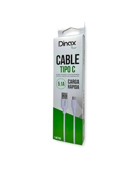 CABLE USB MICRO USB 5.1AMP BLANCO DX-6V8CAB DINAX