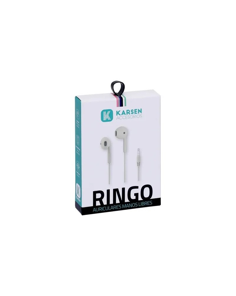 AURICULAR IN-EAR MANOS LIBRES BLANCO RINGO KARSEN