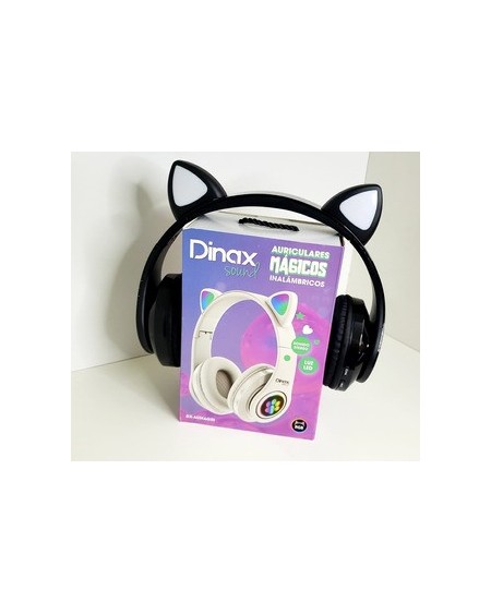 AURICULAR BLUETOOTH LUZ LED OREJAS DE GATO DX-AUMAGIN DINAX