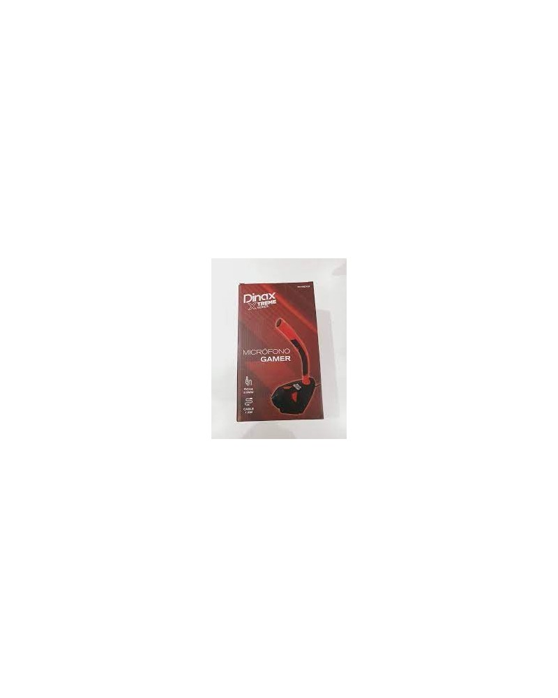 MICROFONO P/PC GAMER NEGRO CON ROJO 1.5MTS DX-MICX32 DINAX