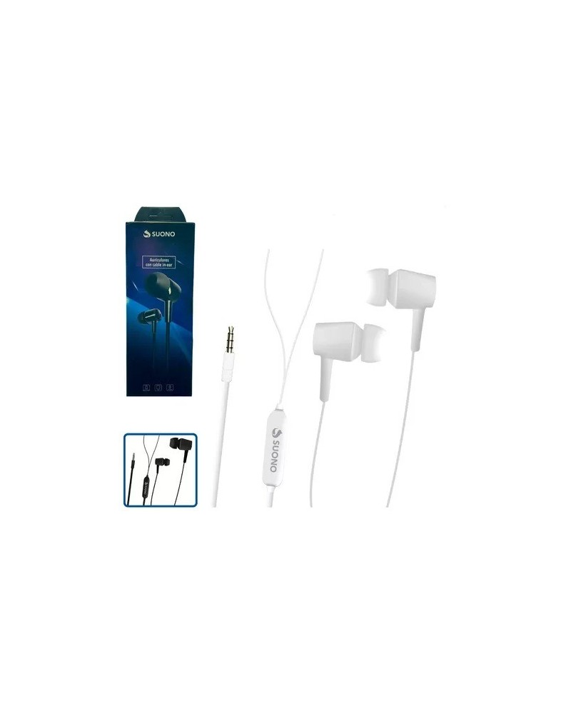 AURICULAR IN-EAR NEGRO SUPER BASS SUONO