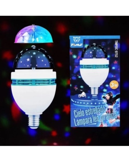 FOCO LED MULTICOLOR CON EFECTO ESTRELLITAS 3W TIME