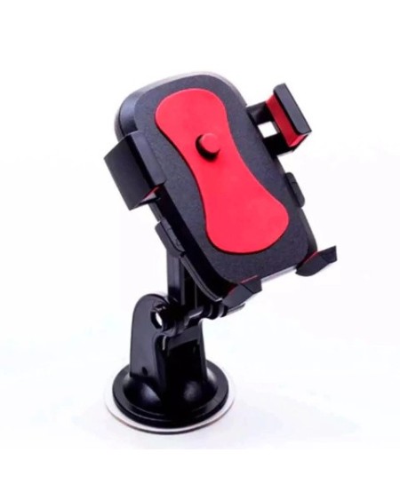 SOPORTE P/CELULAR P/AUTO SOPAPA NEGRO Y ROJO 23UO077 SUONO