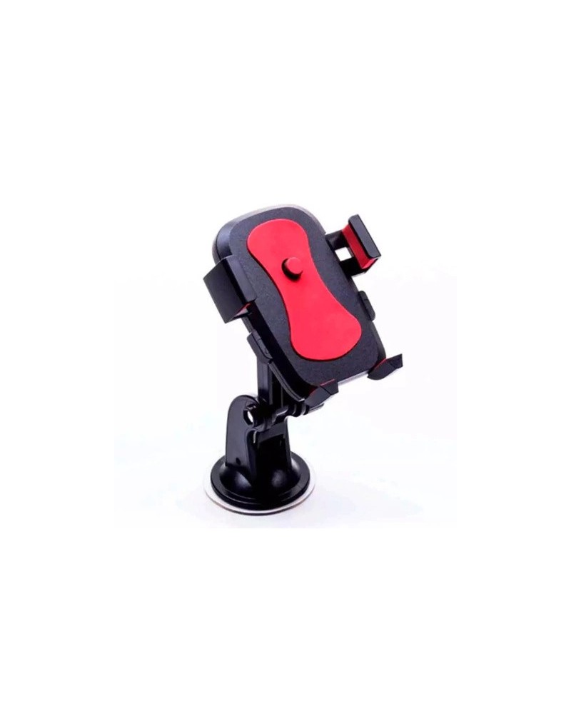 SOPORTE P/CELULAR P/AUTO SOPAPA NEGRO Y ROJO 23UO077 SUONO