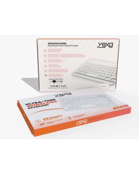 TECLADO BLUETOOTH BLANCO RECARGABLE MODY-00DY YEXA
