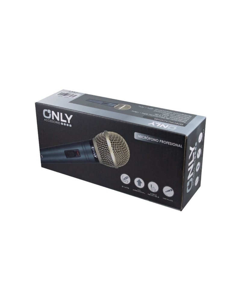 MICROFONO DINAMICO PROFESIONAL CON CABLE METAL MOD1119 ONLY