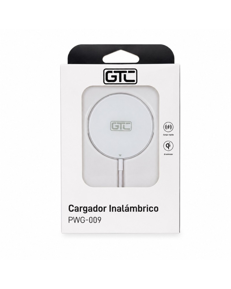 CARGADOR INALAMBRICO P/CELULAR BLANCO PWG-009 GTC