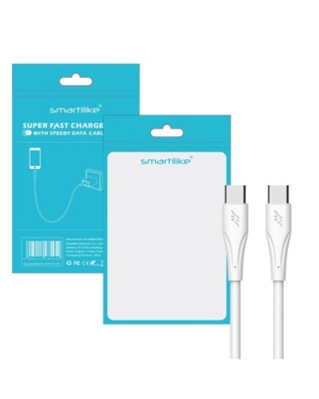 CABLE TIPO C M/M BLANCO 60W MT-CB-01 SMARTLIKE