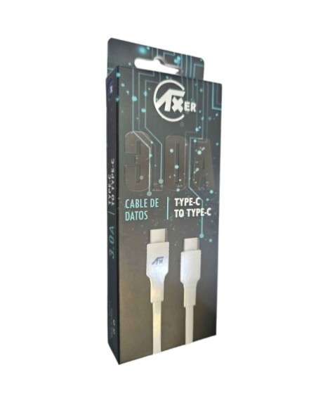 CABLE USB TIPO C A TIPO C 3.0AMP BLANCO AX15993 AXER