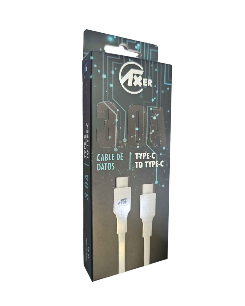 CABLE USB TIPO C A TIPO C 3.0AMP BLANCO AX15993 AXER