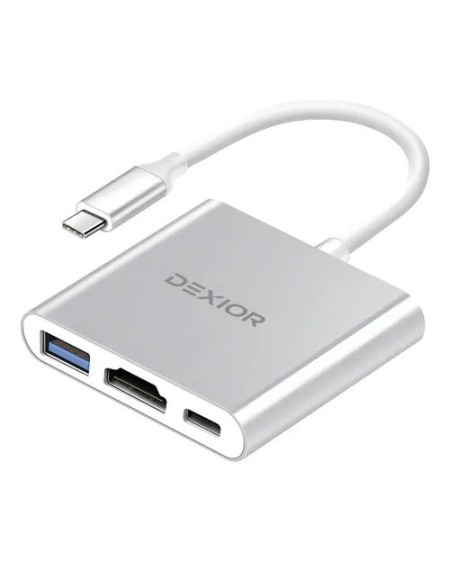 CONVERSOR TIPO C A HDMI + USB + TIPO C 3 EN 1 DEXIOR